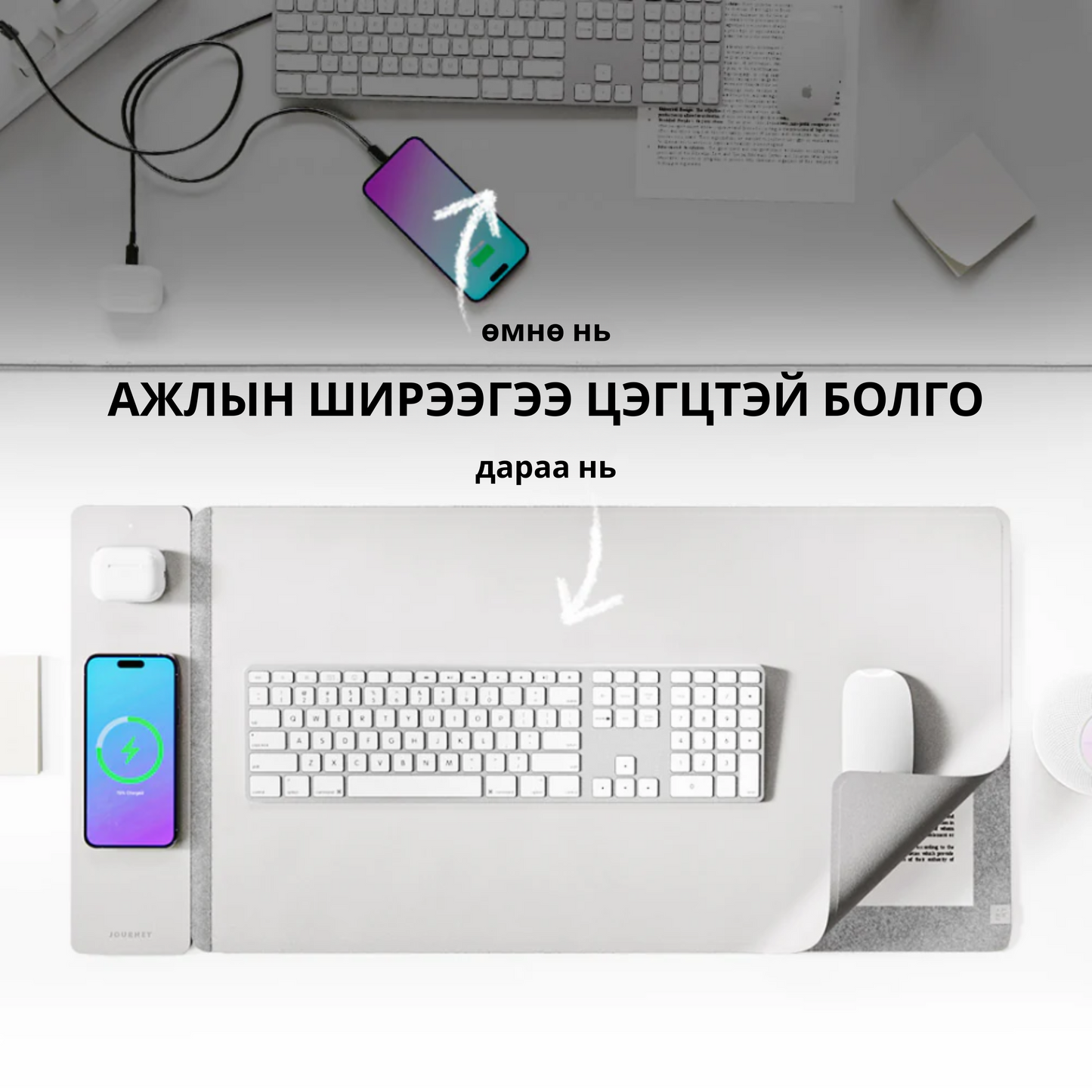 Workly Wireless Charging Desk Pad